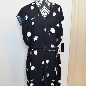 Shirt Dress by Worthington sleeveless black floral summer dress